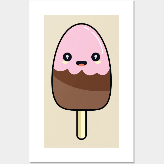 Cute Kawaii Icecream Wall Art by Cute Pets Stickers